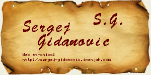 Sergej Gidanović vizit kartica